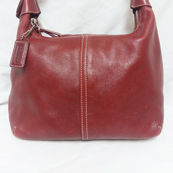 Coach Handbags - Coach Red Leather Legacy Hobo Bag